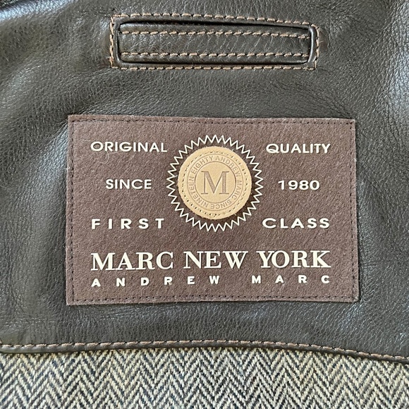 Marc New York Andrew Marc Vinyl Overcoat Brown Size XL - Picture 2 of 5